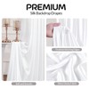 White Satin Backdrop Curtains 2 Panels - Glitter Photo Drapes