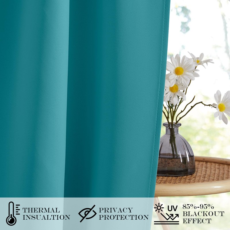 NICETOWN Classroom Door Window Covers - Thermal Insulated Rod Pocket