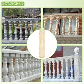 Gdrasuya10 1 Set Concrete Roman Column 27.6" Cement Roman Balustrades Molds Plastic Casting Mold Garden Pool Fence Decor Cement Railing Plaster DIY Concrete Front Rear Moulds Tool