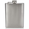 Stainless Steel Hip Flask, 8oz Hip Flask, Portable Hip Flask, Small Hip Flask for Hiking, Hunting, Camping, Climbing, Barbecue, Bar, Party (Silver)