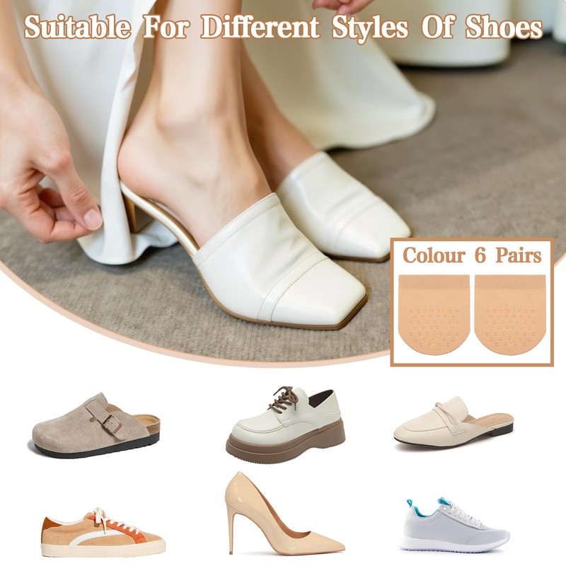 8 Pairs Toes Sock for Backless Mules Polyester Mule Socks