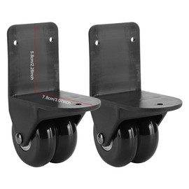 ThtRht 2 Pack Luggage External Wheels Replacement Mute Caster Swivel Wheel Mount Universal Right Angle L Shape Roller for Travel Bag Suitcase Rolling Duffel Bags Speaker Soundbox Briefcase Trolley