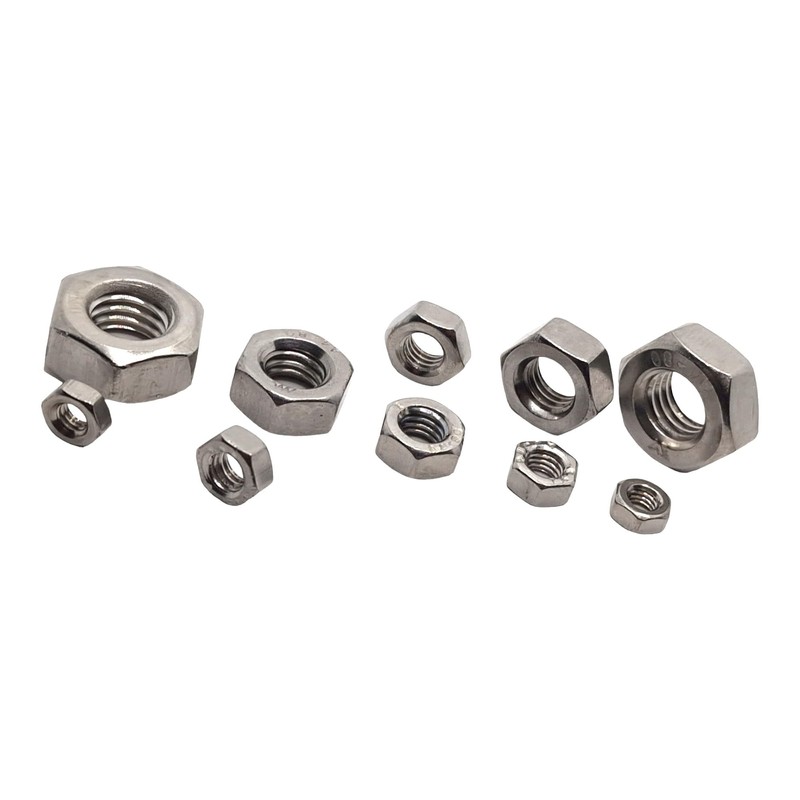 M5 Hex Nuts Marine Grade Style in A4 Stainless Steel