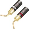 tunghey 4Pack Gold Plated 2mm Banana Plug Screw Type Audio