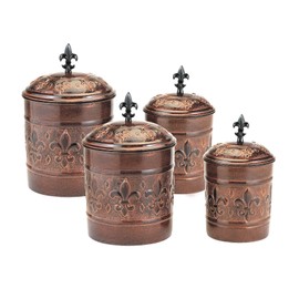 4 Piece Versailles Canister Set with Fresh Seal® Covers