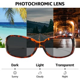 SIPHEW Photochromic Sunglasses for Men Slim Round Frame UV400 Lenses Anti-Reflective Treatment Designed for Everyday Outdoor Use, Silver brown