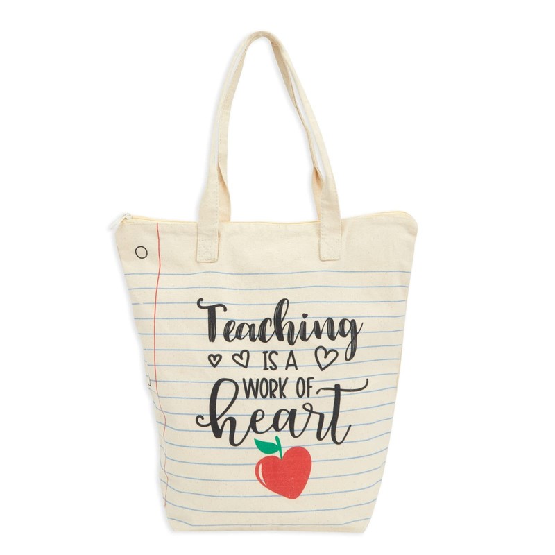 Sparkle and Bash Canvas Tote Bag for Teacher Appreciation Gifts,