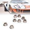 40pcs M10x1.25mm Hxagonal Flange Nuts Stainless Steel Rust Resistant Fine