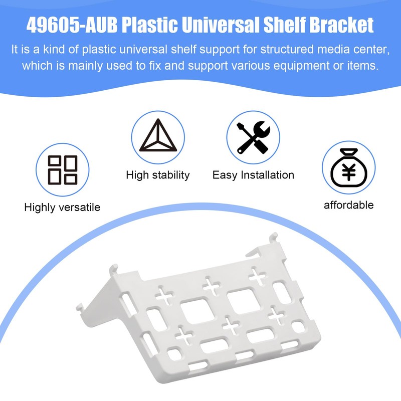2PCS 49605-aub Structured Media Panel Accessories Enclosure Universal Shelf Mounting