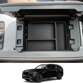 CDEFG 2PCS for 2024 2025 Land Cruiser Center Console Organizer Compatible with 2024 2025 Toyota Land Cruiser Accessories Middle Console Dual Layer Organizers Armrest Tray Storage Box