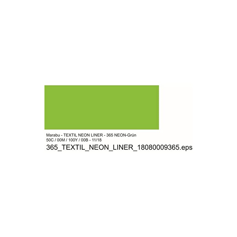 Marabu 18080009365 Textile Neon Liner, Fluorescent Intensive Daylight Colour, Water-Based,