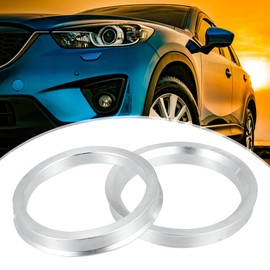 X AUTOHAUX Universal Car Hub Centric Rings 71.6 mm to 60.1 mm Silver Tone Pack of 4