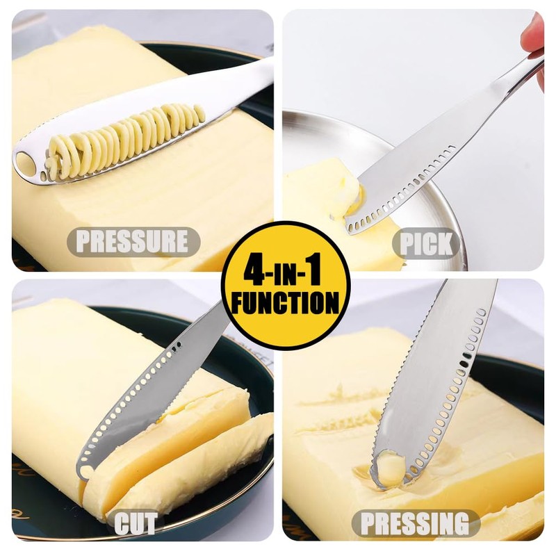 Generic Butter Knife Set of 3-Piece Size, Silver Butter Spreader,