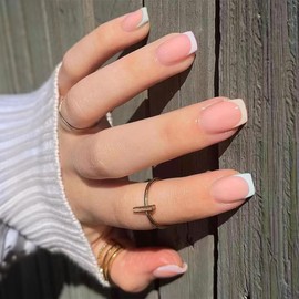 Fake Nail Patches In Candy Color, Short Manicure For Wearing, With Strong Jelly Nail Glue And Small Rubbing Strips, Artificial Nails For Women And Girls Finger Nail Enhancement-24PCS(CDJ-1-501)