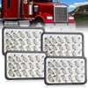 Nilight 4x6 Inch LED Headlights 45W Hi/Lo Sealed Beam Rectangular