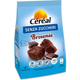 CÉRÉAL - Brownie Senza Zuccheri con Cacao Sostenibile Rainforest Alliance, Senza Latte e Lattosio, Ridotto Impatto Glicemia, -45% Grassi Saturi 40g
