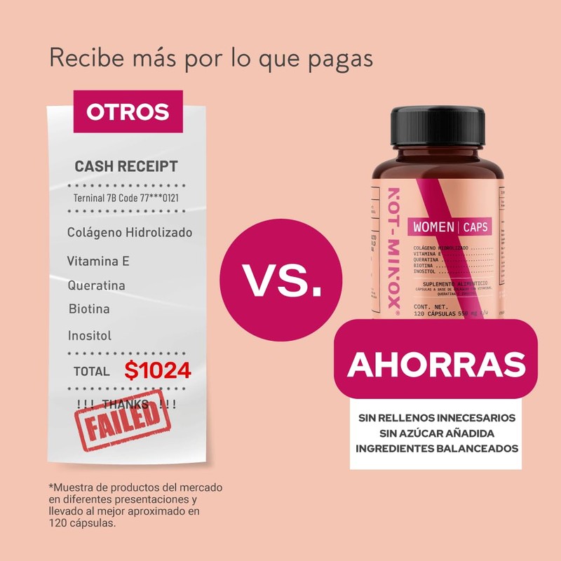 Cápsulas para Mujer para Crecimiento de Cabello | A base