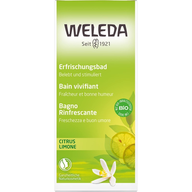 WELEDA Organic Citrus Refreshing Bath, Natural Cosmetics Organic Bath Additive