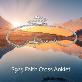 POPLYKE Sea Turtle Anklet for Women 925 Sterling Silver Moonstone Ankle Bracelet Girls Double Layer Chain Moonstone Gifts Summer Beach Jewellery, Silver Sterling Silver, No gemstone