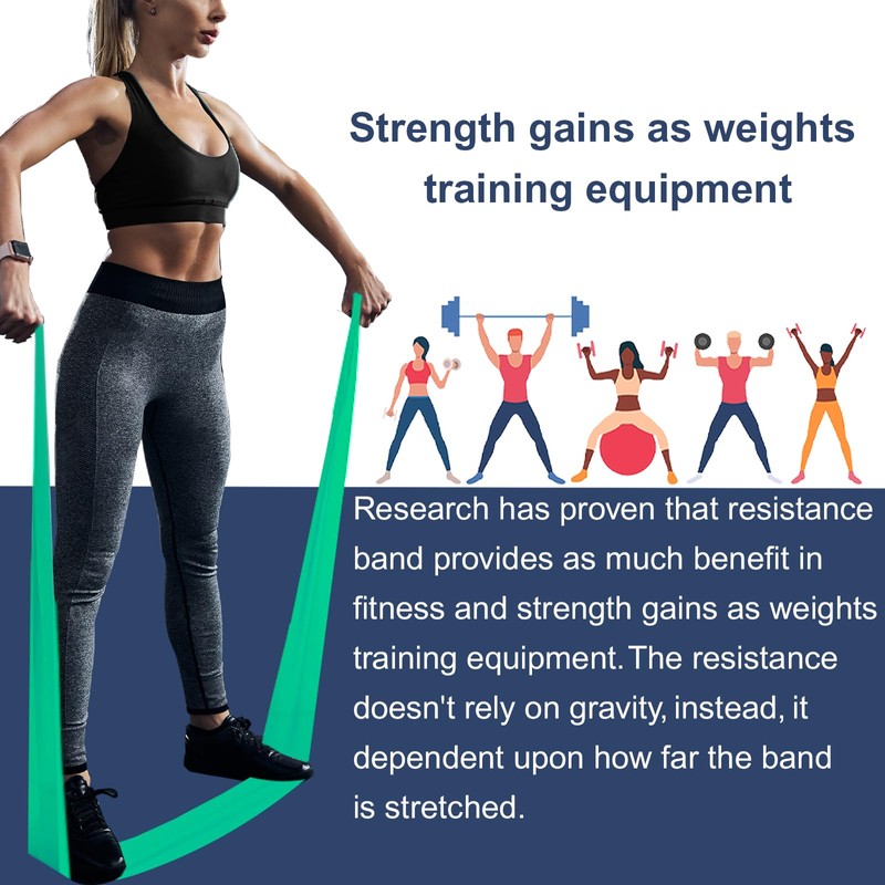 A AZURELIFE Resistance Bands,Professional Long Non-Latex Elastic Stretch Bands,Exercise Bands