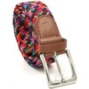 LisaModa Unisex Stretch Braided Belt in Many Colours, Colourful 064
