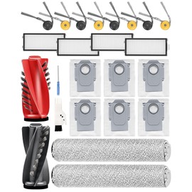 Qrevo Curv 2 Flow Accessori per Roborock robot aspirapolvere:2 spazzole principali,2 spazzole tergicristalli,4 filtri HEPA,6 sacchetti per la polvere,6 spazzole laterali,1 spazzola,1 cacciavite
