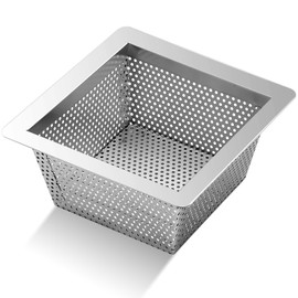 Tuanse 1 Pcs 10 x 10 x 5'' Stainless Steel Commercial Floor Drain Strainer