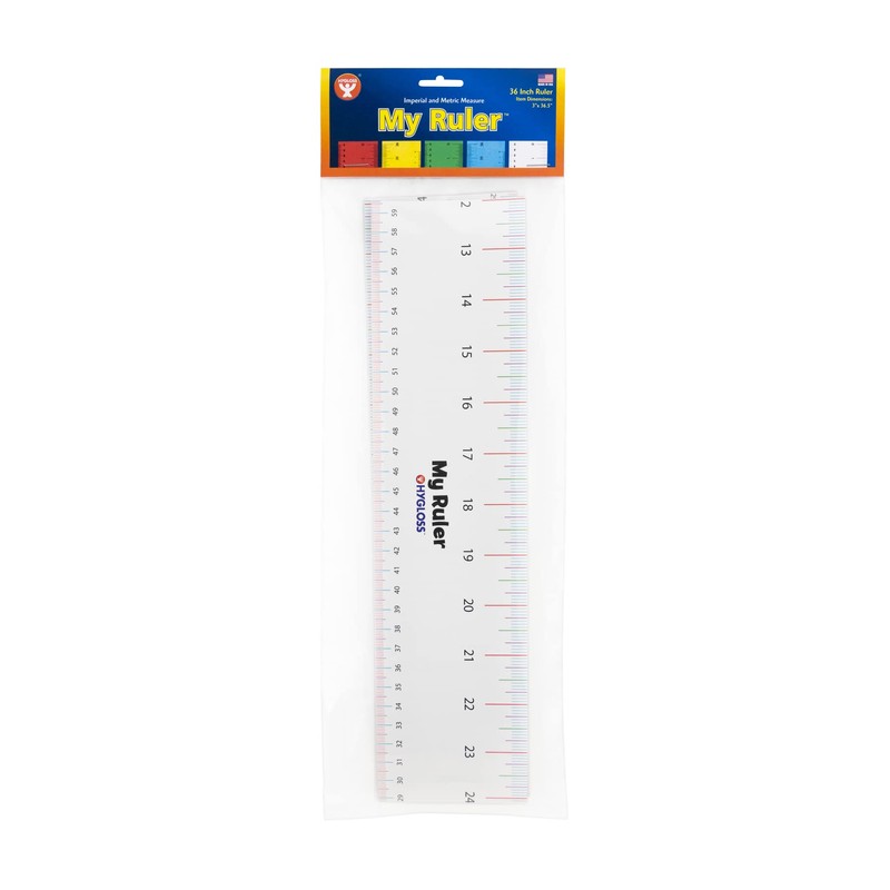 Paper Ruler - 36" Bulk Yardsticks for Classroom, STEM, Easy-to-Read