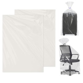 Lisetar Large Plastic Bags for Suitcase Storage, 100 * 150cm (40 * 60 Inches) Heavy Duty Clear Waterproof Big Bags for Moving and Storing, Large Capacity (6 Packs)