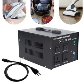 CNCEST 3000w Power Transformer, Voltage Converter Step Up and Down Regulator, 110v to 220v Converter, for Rice Cookers Coffee Makers Vacuum Cleaners