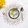 URROMA Linen Round Doily,20 * 20in Beige Table Cover with