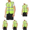 Supertouch 32346 Zipped Hi Vis Vest, 3X-Large, Yellow