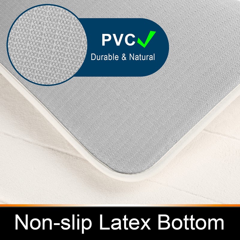 Yimobra Yimobra Memory Foam Bath Mat Set, 2 Piece, Cream