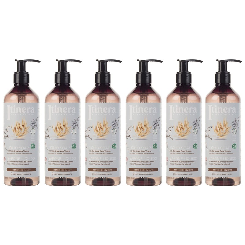 ITINERA Soothing Liquid Soap with Venetian Oats, 95% Natural Ingredients,