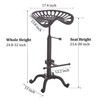 LOKKHAN Tractor Seat Bar Stool-Rustic Industrial Bar Stool-Farmhouse Cast Iron