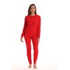Just Love Conjunto de pijama térmico para mujer, Rojo, XL