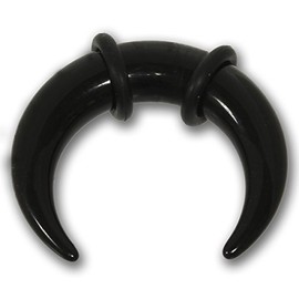 Pain-is-Art Black Acrylic Expander Piercing 1.6-10 mm, Acrylic