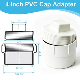 4" PVC Sewer Cleanout Cap with Plug