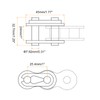 sourcing map 10Pcs #80-1/16A-1 Roller Chain Connecting Links 25.4mm Pitch