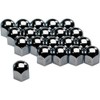 AUTO-STYLE Set universal wheel nut/bolt covers - Chrome Steel -