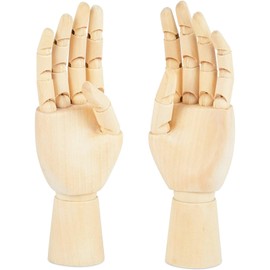 Bright Creations Posable Hand Model for Art, Left and Right Mannequin (7 Inches, 2 Pack)