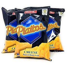 Jackn Jill Piattos Potato Crisps Cheese, 3 Oz (85g), 6 Pack