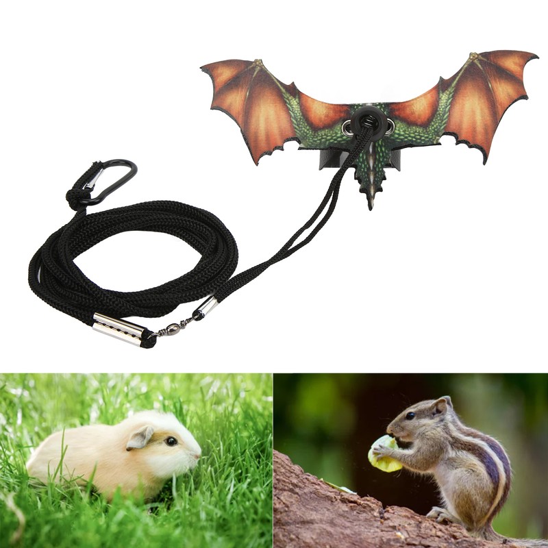 Small Reptiles Animals Harness Soft Adjustable Bearded Dragon Leash for