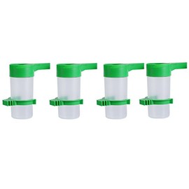 4 Piezas Alimentador de Agua para Pájaros Bebedero Clip Automático para Beber Agua a Prueba de Rociadores Taza de Pájaro para Loros Budgie Cockatiel Lovebirds Comedero para Aves
