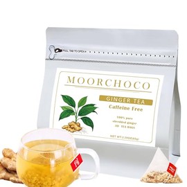 65g/2.3Oz Ginger Tea Bags, 30 Teabags, Premium Ginger Root Tea Bag - Warm & Spicy