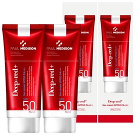 Paul Madison Deep Red Sun Cream SPF50 PA+++, 60ml, 2 pcs / 폴메디슨 딥레드 썬크림 SPF50 PA+++, 60ml, 2개