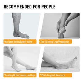 BSERA Open Toe Compression Socks for Women Men - 20-30 Mmhg Toeless Knee High Compression Stockings for Circulation Support Varicose Vein Shin Splints Swelling