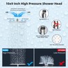 Hibbent All Metal 10' Rainfall Shower Head, Square Shower Head