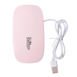 UV Light, LED Nail Dryer, UV Light for Curing UV & LED Double Light, Infrared Detection, For Gel Nails, Foldable, For Both Hands and Febs, USB Type (Pink)
