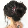 Unicra Peine para el pelo de novia de plata con